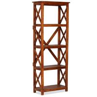 Boekenkast 60x30x160 cm acaciahout met sheesham afwerking