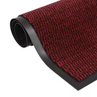 vidaXL Droogloopmat rechthoekig getuft 80x120 cm rood