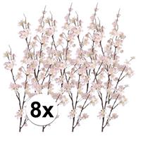 Bellatio 8x Roze appelbloesem kunstbloemen tak 84 cm Roze