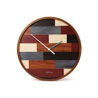 Nextime Patch Wood wandklok 45 cm