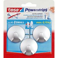 Tesa Powerstrips haak mat chroom rond 3 stuks