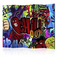 Vouwscherm - Chill out, Graffiti 225x172cm