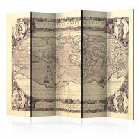 Vouwscherm - Nova Universi Orbis Descriptio, wereldkaart 225x172cm