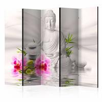 Vouwscherm - Boeddha en Orchidee 225x172cm