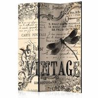 Vouwscherm - Vintage correspondentie 135x172cm/