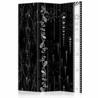 Vouwscherm - Zwarte elegancy 135x172cm