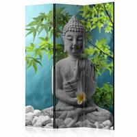 Vouwscherm - Mediterende Boeddha 135x172cm