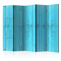 Vouwscherm - Blauwe planken 225x172cm