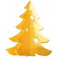 Hangdecoratie kerstboom goud 35 cm