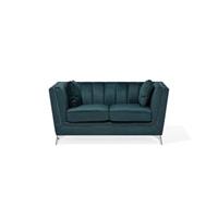 Beliani GAULA Tweezitsbank Blauw Polyester