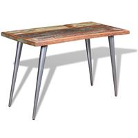 VidaXL Eettafel massief gerecycled hout 120x60x76 cm