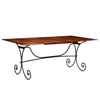 vidaXL Eettafel 200x100x76 cm massief hout met honingafwerking