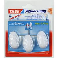 tesa Powerstrips Haken SMALL Oval, weiß