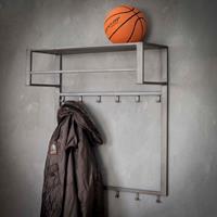 lifestylefurn Industriële KapstokTerry' 80cm, met 2 x 6 haken