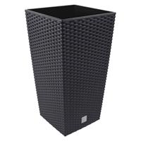 Bloempot bloembak rato square 23x23x42cm antraciet prosperplast