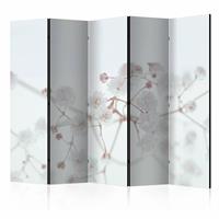 Vouwscherm - Witte bloemen 225x172cm