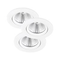 LED-inbouwlamp Set van 3 Wit 16.5 W Nordlux Freemont 47580101