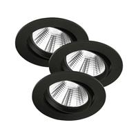 LED-inbouwlamp Set van 3 Zwart 16.5 W Nordlux Freemont 47580103