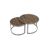 HSM Collection Salontafel - oud teak - set van 2