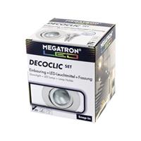 Megatron LED-Einbauspot Decoclic Set GU10 4,5 W, weiß