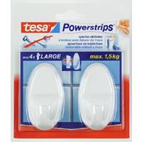 tesa Powerstrips Haken LARGE Oval, weiss