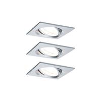 Inbouwlamp LED LED 19.5 W 230 V Aluminium Paulmann 93456 Nova Set van 3