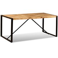 vidaXL Eettafel 180 cm massief ruw mangohout