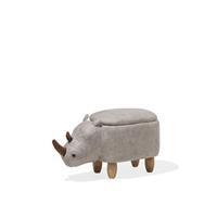 Beliani Hocker kunstleer lichtgrijs RHINO