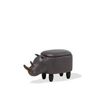 Beliani RHINO Hocker Grijs Polyester