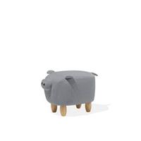 Beliani PIGGY Hocker Grijs Polyester