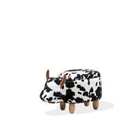 Hocker zwart-wit gestoffeerd COW