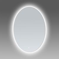 Saniclass Select spiegel ovaal 60x80cm met geborsteld aluminium zijden inclusief LED verlichting met touchscreen schakelaar 3991