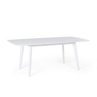 Beliani Eettafel wit 150-195 x 90 cm uitschuifbaar SANFORD