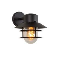 Lucide wandlamp buiten ZICO IP44 - zwart - 21,8 cm