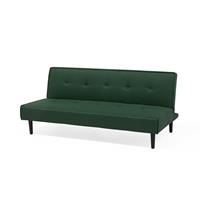 Beliani VISBY Driezitsbank Groen Polyester 180x110