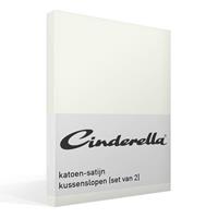 Cinderella kussensloop katoen-satijn (2 stuks) - ivoor - 60x70 cm