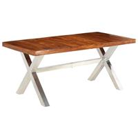 vidaXL Eettafel 180x90x76 cm massief hout