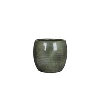 Mica Decorations Lester pot rond groen h26xd28 cm 