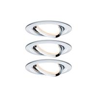 Paulmann,LED Einbaustrahler Nova rund 3x6,5W GU10 Chrom schwenkbar 3-Stufen-dimmbar