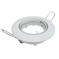 BSE Spot Armatuur GU10 - Inbouw Rond - Glans Wit Aluminium - Kantelbaar Ø90mm