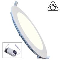BSE LED Downlight Slim - Inbouw Rond 3W - Dimbaar - Natuurlijk Wit 4200K - Mat Wit Aluminium - Ø90mm