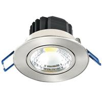 BSE LED Downlight Lila - Inbouw Rond 5W - Helder/Koud Wit 6400K - Mat Chroom Aluminium - Kantelbaar Ø83mm