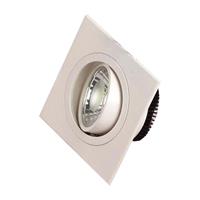 BSE LED Downlight - Inbouw Vierkant 5W - Helder/Koud Wit 6400K - Mat Wit Aluminium - Kantelbaar 93mm