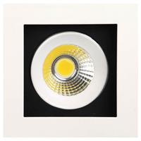 BSE LED Downlight - Inbouw Vierkant 8W - Helder/Koud Wit 6400K - Mat Wit Aluminium - Kantelbaar 100mm