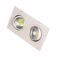 BSE LED Downlight - Inbouw Rechthoek 10W - Helder/Koud Wit 6400K - Mat Wit Aluminium - Kantelbaar 175x93mm