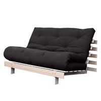 home24 Karup Schlafsofa Roots 140 I Schwarz Webstoff 140x83x105 cm mit Schlaffunktion