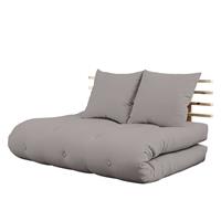 home24 Karup Design Schlafsofa Shin Sano Grau Webstoff 140x75x95 cm mit Schlaffunktion