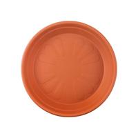 Elho 5 stuks Universele schotel rond 15cm terra