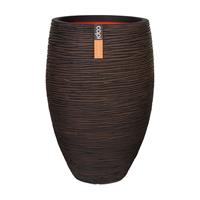 Capi Nature Rib NL vase elegant luxe M 39x39x60cm Bruin bloempot