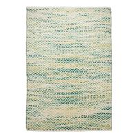 home24 Tom Tailor Teppich Smooth Comfort I Grün/Beige Rechteckig 140x200 cm (BxT) Modern Jute/Baumwollstoff